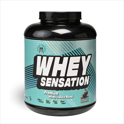 MUSCLE FOR REAL Whey Sensation Whey Protein Blend, Dutch Chocolate, 2kg, 24g Protein Whey Protein(0.2 g, Chocolate)