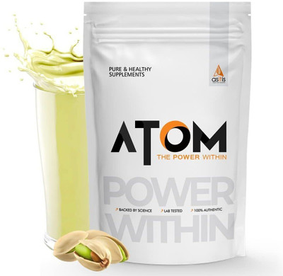 AS-IT-IS Nutrition ATOM Performance Whey 1Kg | With Safed Musli & Mucuna Pruriens | Whey Protein(1000 g, Pista Fusion)