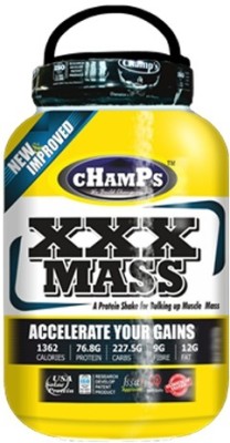CHAMPS NUTRITION CHAMPS XXX MASS 2.7KG(6LB) Weight Gainers/Mass Gainers(2.7 kg, ROCKY ROAD)