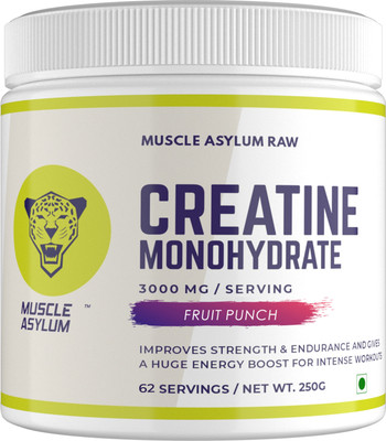 Muscle Asylum Creatine Monohydrate Powder - 62 Servings Creatine(250 g, Fruit Punch)