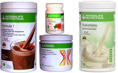 HERBALIFE Formula 1 Chocolate + Protein Powder 200 G + Shake Mate + Afresh - Tulsi Protein Shake(1250 g, Chocolate, Tulsi)