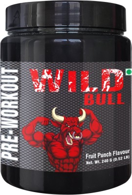 Muscle Trail Wild Bull |3.5g Beta Alanine |2.5g Citrulline Malate |300mg Caffeine Anhydrous | Pre Workout(240 g, Fruit Punch)