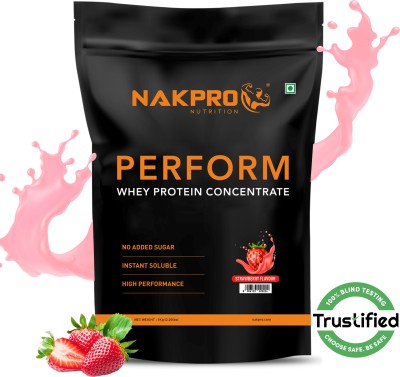Nakpro PERFORM Supplement Powder Whey Protein(1 kg, Strawberry)
