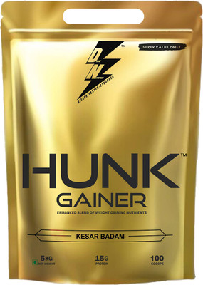 Dn With Divine Nutrition POUCH HUNK GAINER KESAR BADAM 5KGS Weight Gainers/Mass Gainers(5 kg, KESAR BADAM)
