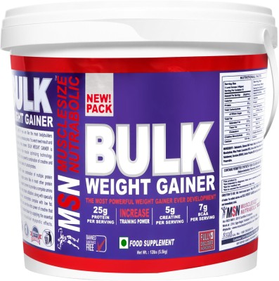 MUSCLE SIZE Bulk Weight Gainer (11lbs) The Most Powerful Weight Gainer Weight Gainers/Mass Gainers(5 kg, VANILLA)