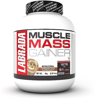 Labrada MUSCLE MASS GAINER 3 KG (CHOCOLATE HAZELNUT) Weight Gainers/Mass Gainers(3 kg, CHOCOLATE HAZELNUT)