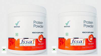 Vestige High Protein Powder 200 gm PACK OF 2 Protein Shake(200 g, 200 g, No flavour)
