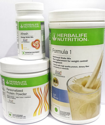 HERBALIFE Formula1 Kulfi 500g Protine Powder 200g & Lemon Afresh 50g Protein Shake(0.75 g, Kulfi Lemon)