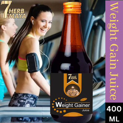 7Herbmaya Weight Gainer Juice/ Weight Gain Syrup/ Muscle Building Juice/ Mass Gainers Weight Gainers/Mass Gainers(400 ml, Fruit)