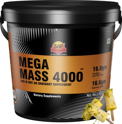 SAP Nutrition Mega Mass 4000 Weight Gainers/Mass Gainers Weight Gainers/Mass Gainers(5 kg, Malai Kulfi)