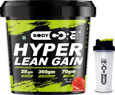 BCS Hyper Lean Gainer-5Kg With Shaker(Strawberry) Whey Protein(5 kg, Strawberry)