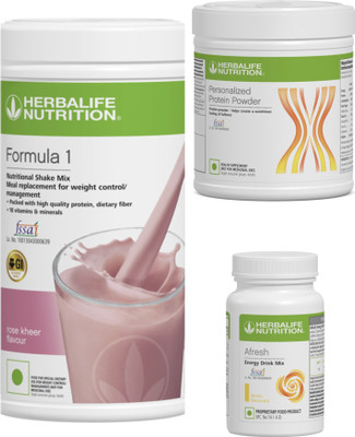 Herbalife Nutrition F1 SHAKE Rose kheer , PP Powder 200 G , Afresh - Lemon Protein Shake(400 g, roj and lemon)