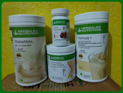 Herbal Nutrition Life VANILLA SHAKE SHAKEMATE & PROTEIN POWDER &AFRESH KASHMIRI KHAWA ENERGY DRINK MIX Protein Shake(4 pounds, vanilla)