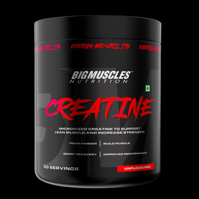 BIGMUSCLES NUTRITION Creatine Monohydrate [50 Servings] | Supports Lean Muscle Building & Recovery Creatine(150 g, Unflavoured)