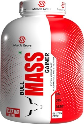 Muscle Gears Bull Mass Gainer 5lbs Vanilla Weight Gainers/Mass Gainers(2270 g, VANILLA)