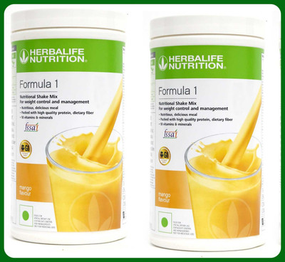Herbal Nutrition Life Formula 1 Nutritional Shake Mix - Mango Flavor Set of 1 Plant-Based Protein(1000 g, MANGO)