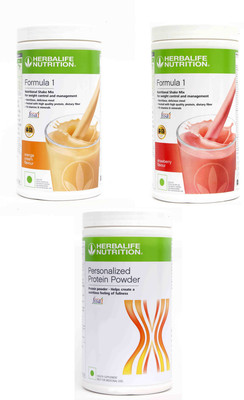 HERBALIFE Formula 1 Shake Mix Orange And Strawberry With Protein 400 gm Plant-Based Protein(500 g, 500 g, 400 g, Orange, Strawberry, Unflavord)