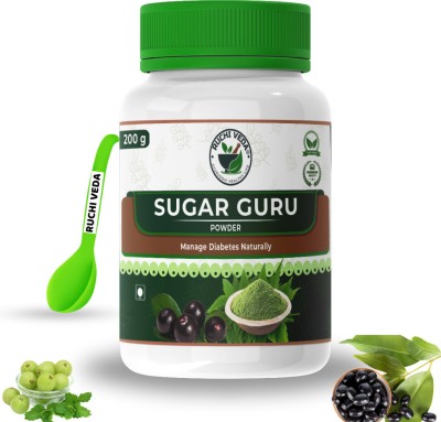 RUCHI VEDA-AYURVEDIC HEALTHY LIFE Sugar Guru Powder | Diabetes Control Powder Nutrition Bars(200 g, Unflavoured)