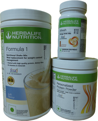 Herbalife Nutrition WEIGHT LOSS COMBO FORMULA 1 KULFI SHAKE PROTEIN POWDER 200GM AFRESH CINNAMON Protein Shake(3 g, kulfi shake, ppp200gm, afresh cinnamon)
