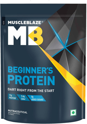 MUSCLEBLAZE Beginner's, No Added Sugar Whey Protein(1 kg, Chocolate)