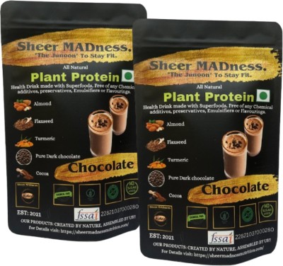 Sheer Madness SM CHOCOLATE ULTRA PACK OF 2 Plant-Based Protein(500 g, CHOCOLATE)