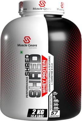 Muscle Gears Shred Whey Protein 4.4LBS Litchi Ice Cream Whey Protein(2 kg, Litchi Ice Cream)