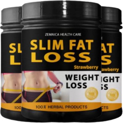 Vitara Healthcare Slim Fat Loss, Body Weight Loss, Slim Body, Flavor Strawberry, Pack of 3 Whey Protein(100 g, Strawberry)