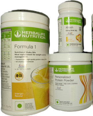 Herbalife Nutrition F1 Shake Mango + Protein Powder 200 G + Afresh - Ginger Protein Shake(222 g, mango aur Ginger)