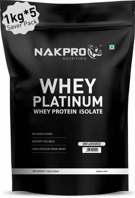 Nakpro Platinum Whey Protein Isolate 90% - Unflavoured (5kg - 166 Servings) Whey Protein  (5000 g, Unflavoured)
