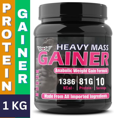 SOS Nutrition Heavy Mass Gainer Weight Gainers/Mass Gainers(1 kg, Strawberry Cream)