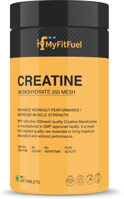 MyFitFuel Creatine Monohydrate 200 Mesh, 240 Capsule (3000mg) Creatine(240 No, Unflavored)