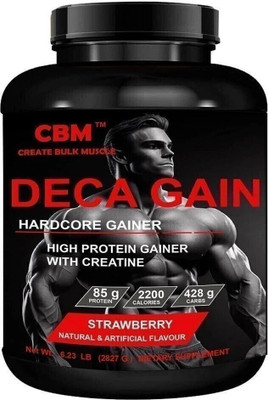 CBM Deca Gain 6 Lb Strawberry B Weight Gainers/Mass Gainers(2827 g, Strawberry)
