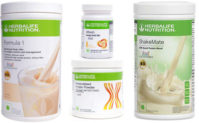 HERBALIFE Formula 1 Vanilla + Protein Powder 200 G + Afresh - Ginger + Shake Mate Protein Shake(1250 g, Vanilla, Ginger)