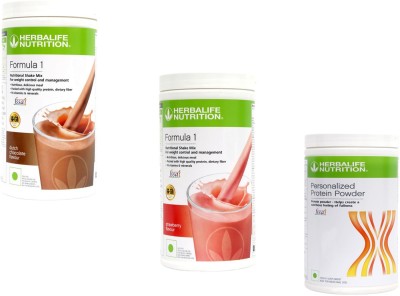 HERBALIFE Formula 1 Shake CHOCOLATE +STRAWBERRY + Protein Powder 400 Gram Protein Shake(1400 g, CHOCOLATE, STRAWBERRY)