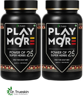 Dr.trueskin Play more powder with Ginseng and Ashwagandha Plant-Based Protein(150 g, Unflavored)