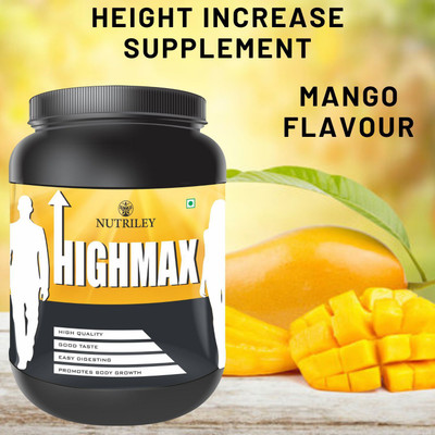 NUTRILEY Highmax Height Increase Powder Height Increase Ke Liye Supplement Mango Flavor Weight Gainers/Mass Gainers(500 g, Mango)