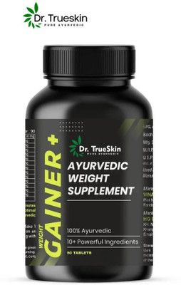 Dr.trueskin Weight Gainer+ Protein-Packed Growth Mix Weight Gainers/Mass Gainers(90 Capsules, Unflavored)