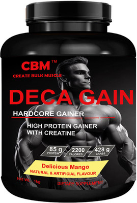 CBM DECA GAIN Fueling Your Fitness Journey Weight Gainers/Mass Gainers(1 kg, Mango Flavour)