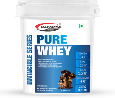 Olympia Pure Whey Chocolate 8Lbs Muscle Size, Strength & Recovery Protein Blends(4.5 kg, Chocolate)