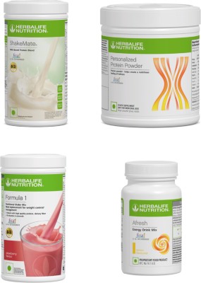 Herbalife Nutrition F1 SHAKE MIX-ROSE KHEER.SHAKE MATE.PROTEIN POWDER AND LEMON (PACK OF 4) Protein Shake(1250 g, ROSE KHEER, LEMON)