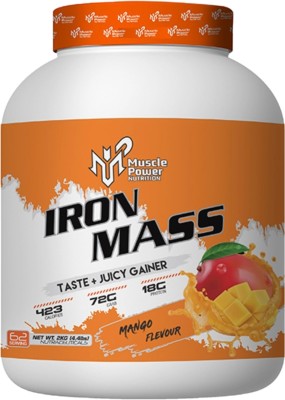 Muscle Power IRON MASS GAINER TASTE+JUICY FLAVOUR 2KG Weight Gainers/Mass Gainers(2 kg, MANGO)