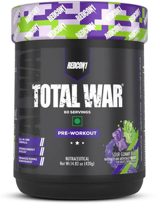 Redcon Total War Pre Workout - 60 Servings Pre Workout(420 g, Sour Gummy Bear)