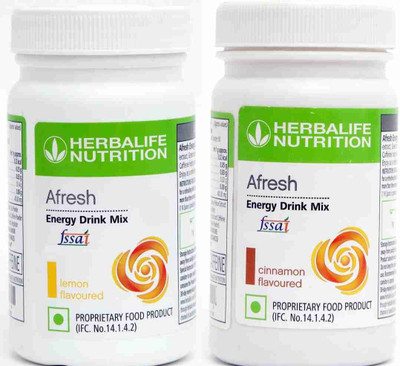 Herbalife Nutrition Herbalife Afresh Energy Drink Mix Lemon and Cinnamon Flavour 50g*2 Energy Bars(50, 50 g, Lemon, Cinnamon)