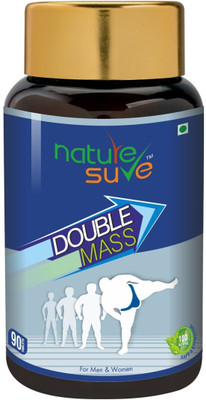 Nature Sure Double Mass Tablets for Men and Women – 1 Pack Weight Gainers/Mass Gainers(90 No, Natural)