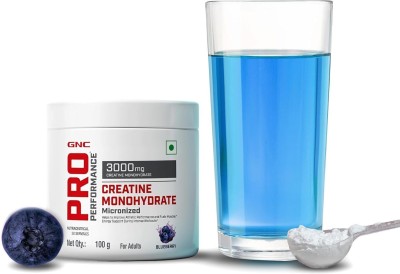 GNC Pro Performance Pure Micronized Creatine Monohydrate | 100 gm (Blueberry) Creatine(100 g, Unflavored)