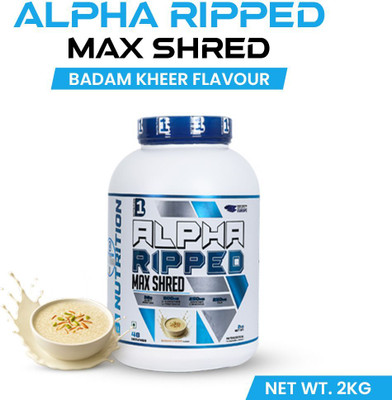 B1 NUTRITION Alpha Ripped Max Shred | 48 Servings | Enhanced Muscle Definiation & Recovery Whey Protein(2 kg, Badam Kheer Flavour)