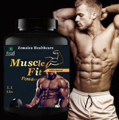 Zemaica Healthcare Muscle Fit, Body Weight Gain, Muscle Growth, Flavor Mango, Pack of 1 Whey Protein(500 g, Mango)