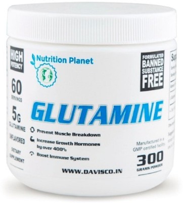 Nutrition Planet Glutamine (Unflavored - 300g, 60 Servings) Pre Workout(300 g, Unflavored)