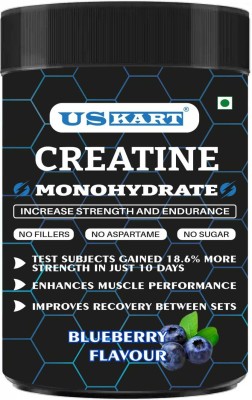US KART Creatine Monohydrate Blueberry Flavor 100gm (Pack of 10) Increase Strength Creatine(1000 g, Blueberry)