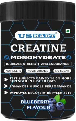 US KART Creatine Monohydrate Blueberry Flavor 100gm (Pack of 9) Increase Strength Creatine(900 g, Blueberry)